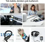 3.5mm Ses Kablosu Erkek - Erkek Aux Kablosu 3.5-3.5 mm KLASİK AUX CABLE AC-06-5