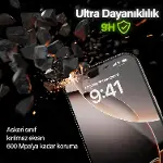 Epro iPhone 17 Pro Max ile Uyumlu Ekran Koruyucu, Ahize Korumalı Toz Önleyici Tam Kaplama, Hizalama-3
