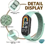 Xiaomi Mi Band 8 için Hasırlı Kordon Woven Sport Loop Gri [Mi Band 8 ile Uyumlu Kordon - Gri]-4