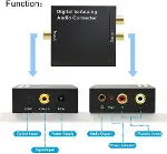 Dijital Analog Ses Dönüştürücü,Toslink, Optik çıkış to Rca çevirme DAC Dijital SPDIF Koaksiyel Optik-2