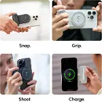 SnapGrip Pro - Kablosuz Deklanşör Düğmesi ile Mobil Pil Tutacağı - Manyetik Montaj Herhangi Bir Tele-4