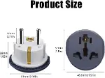2 adet adaptör uluslararası Fransa'ya, seyahat fişi, evrensel adaptör, Fransa'ya adaptör, seyahat ad-2