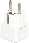 Evrensel Adaptör Seyahat Fişi Beyaz AB Normu - 250V AC 10~16A İngiliz ve Amerikan Fiş Dönüştürücü Pr-2