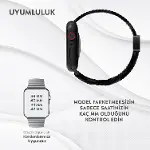 Apple Watch Series SE/11/10/9/8/7/6/5/4/3 ile Uyumlu Kumaş Kordon 46mm/45mm/44mm, Series 10 42mm/41m-7