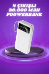 Powerbank Şarj Cihazı 4 Çıkışlı 20.000 MAH Powerbank Taşınabilir Çoklu Giriş-2