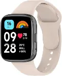 Xiaomi Redmi Watch 3 Active ile Uyumlu Klasik Zore Kordon – Krem-1