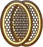 Neon Işıklı (6x9) İnç Kaliteli Plastik Hoparlör Ve Midrange Kapağı - 2 Adet - Sarı-1