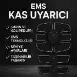 Titreşimli EMS Spor ve Fitness Cihazı Karın Kası Kol Bacak 2025 Model-2
