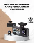 Wi-Fi Bağlantılı Full HD Araç Kamera Seti 3 Kameralı Park Koruma ve Döngü Kayıt-1