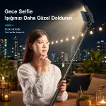 Yolans G4 LED Işıklı Selfie Çubuğu Tripod, 113 cm Uzayabilen Bluetooth Kumandalı Selfie Stick, 3 Işı-8