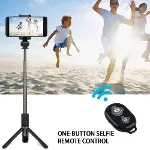 Bluetooth Uzaktan Kumanda Deklanşör Düğmesi Selfie Tıklama Ağırlığı Tüm Cihazlarla Uyumlu, Siyah (BT-3