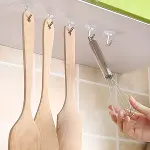Süper Güçlü Yapışkanlı Suya Dayanıklı Şeffaf Askı 5li Set Yeniden Kullanılabilir Kancalar-2