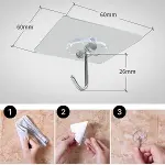 Süper Güçlü Yapışkanlı Suya Dayanıklı Şeffaf Askı 5li Set Yeniden Kullanılabilir Kancalar-5