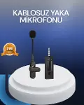 Profesyonel Ses Kayıt İçin Kablosuz Mini Yaka Mikrofonu-1