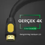 4K 30Hz 18Gbps HDR ARC HDCP Destekli HDMI 2.0 Kablo 25 Metre-2