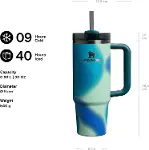 Quencher H2.0 FlowState Pipetli Termos Bardak 0.89 Litre - Coastal Teal | Paslanmaz Çelik-2