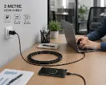 USB Micro Şarj Kablosu 3 Metre Uzun Kablo Hızlı Şarj Destekli USB Charging Data Sync Kablo High Spee-3