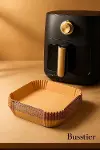 Airfryer Pişirme Kağıdı, Fritöz Yağlı Kağıdı, Yanmaz Kağıt 50 Adet (Kare)-8