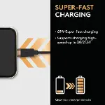 1m Usb-C To Usb-C Örgülü Şarj Kablosu - Siyah-3