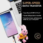 1m Usb-C To Usb-C Örgülü Şarj Kablosu - Siyah-4