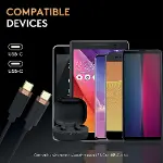 1m Usb-C To Usb-C Örgülü Şarj Kablosu - Siyah-5