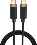 1m Usb-C To Usb-C Örgülü Şarj Kablosu - Siyah-1