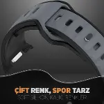 [Dynamic Loop] Samsung Galaxy Watch 9/8 44mm/40mm/Classic 46mm ile Uyumlu Kordon Çift Renkli Silikon-7