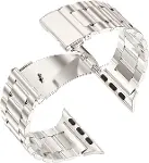 Watch 46mm 45mm 44mm 42mm 49mm Uyumlu Kordon Stal Baklalı Çelik Kordon Rahatsız Etmeyen Apple Watch-3