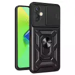 İnfinix Hot 30 4g Kılıf Pars Lens Yüzüklü Silikon - Siyah-1
