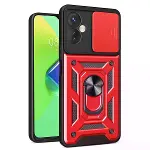 İnfinix Hot 30 4g Kılıf Pars Lens Yüzüklü Silikon - Kırmızı-1