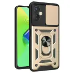 İnfinix Hot 30 4g Kılıf Pars Lens Yüzüklü Silikon - Gold-1