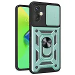 İnfinix Hot 30 4g Kılıf Pars Lens Yüzüklü Silikon - Yeşil-1