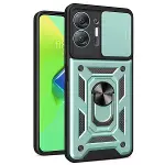 İnfinix Hot 30 5g Kılıf Pars Lens Yüzüklü Silikon - Yeşil-1