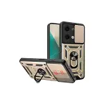 Xiaomi Poco X6 Kılıf Pars Lens Yüzüklü Silikon - Gold-1