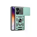 Xiaomi Redmi 13 4g Kılıf Pars Lens Yüzüklü Silikon - Yeşil-1
