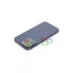 İphone 12 Pro Max Renkli Kamera Lens Koruma Cam - Mavi-yeşil-1