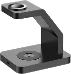 BUFF BL34 3 in 1 Magsafe Uyumlu 15W Telefon, Kulaklık, Apple Watch Uyumlu Masaüstü Stand Kablosuz Şa-4