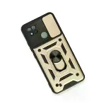 Realme C11 2021 Kılıf Pars Lens Yüzüklü Silikon - Gold-2