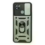 Realme C11 2021 Kılıf Pars Lens Yüzüklü Silikon - Yeşil-1