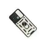 Realme C11 2021 Kılıf Pars Lens Yüzüklü Silikon - Gümüş-2
