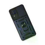 Samsung Galaxy A22 Kılıf Pars Lens Yüzüklü Silikon - Lacivert-3