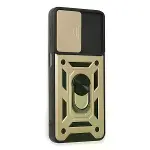 Samsung Galaxy A22 Kılıf Pars Lens Yüzüklü Silikon - Gold-2
