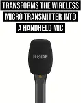Interview Micro kablosuz mikrofon için mikro el adaptörü (Siyah)-5