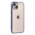 İphone 13 Kılıf Razer Lensli Silikon - Mor-2