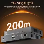 1080P Full HD 60Hz HDMI KVM IP Extender 200 Metre CAT5E/6 HDMI Menzil Genişletici Uzatıcı-4
