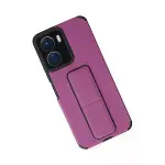 Vivo Y16 Kılıf Mega Standlı Silikon - Mor-3