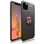 İphone 11 Pro Max Kılıf Range Yüzüklü Silikon - Siyah-gold-1