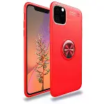 İphone 11 Pro Max Kılıf Range Yüzüklü Silikon - Kırmızı-1