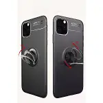 İphone 11 Pro Kılıf Range Yüzüklü Silikon - Siyah-2