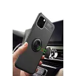 İphone 11 Pro Kılıf Range Yüzüklü Silikon - Siyah-mavi-4